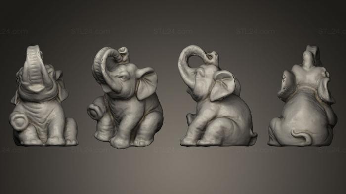 Animal figurines (Elefante 5cm, STKJ_0255) 3D models for cnc